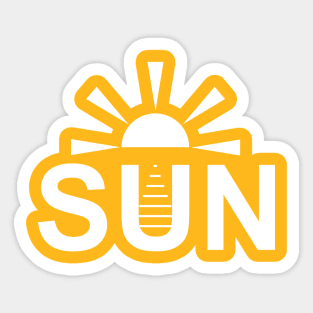 Minimal sun typography for minimalist Sticker